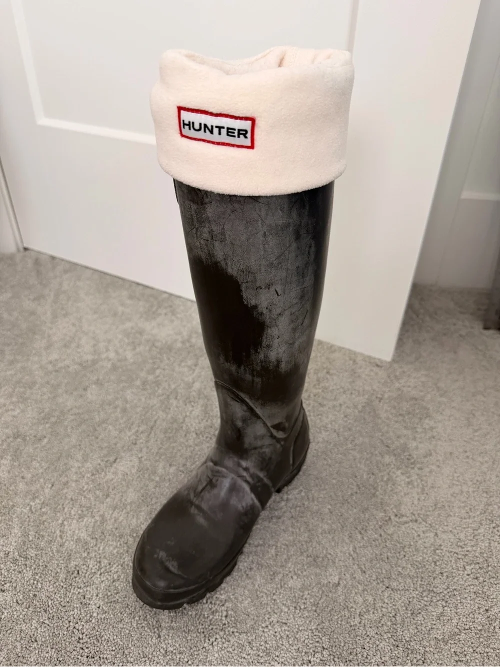 Hunter Cream Fleece Socks